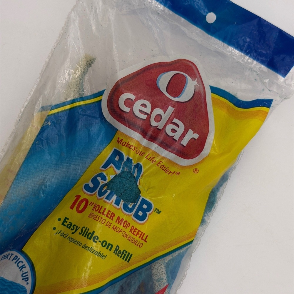 O-Cedar Pro Scrub 10 Inch Roller Mop Refill Blue Sponge Easy Slide-On 403660